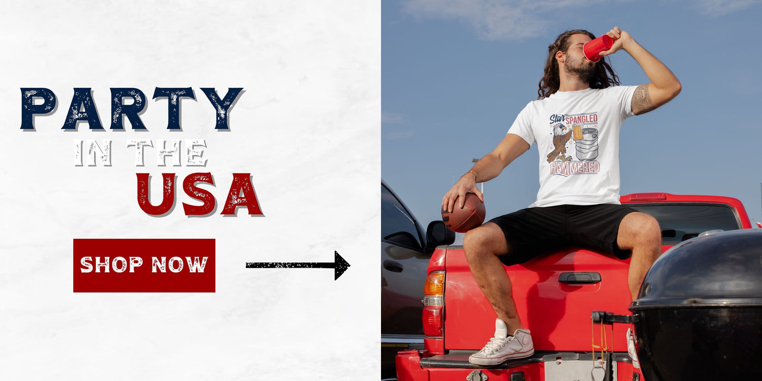 NEW ARRIVALS - TSHIRTS - 2A STYLE - PARTY IN THE USA FUNNY SHIRTS - SUMMER 4TH OF JULY