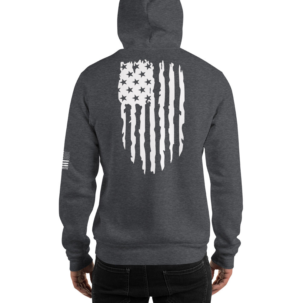 Distressed American Flag III - Unisex Hoodie