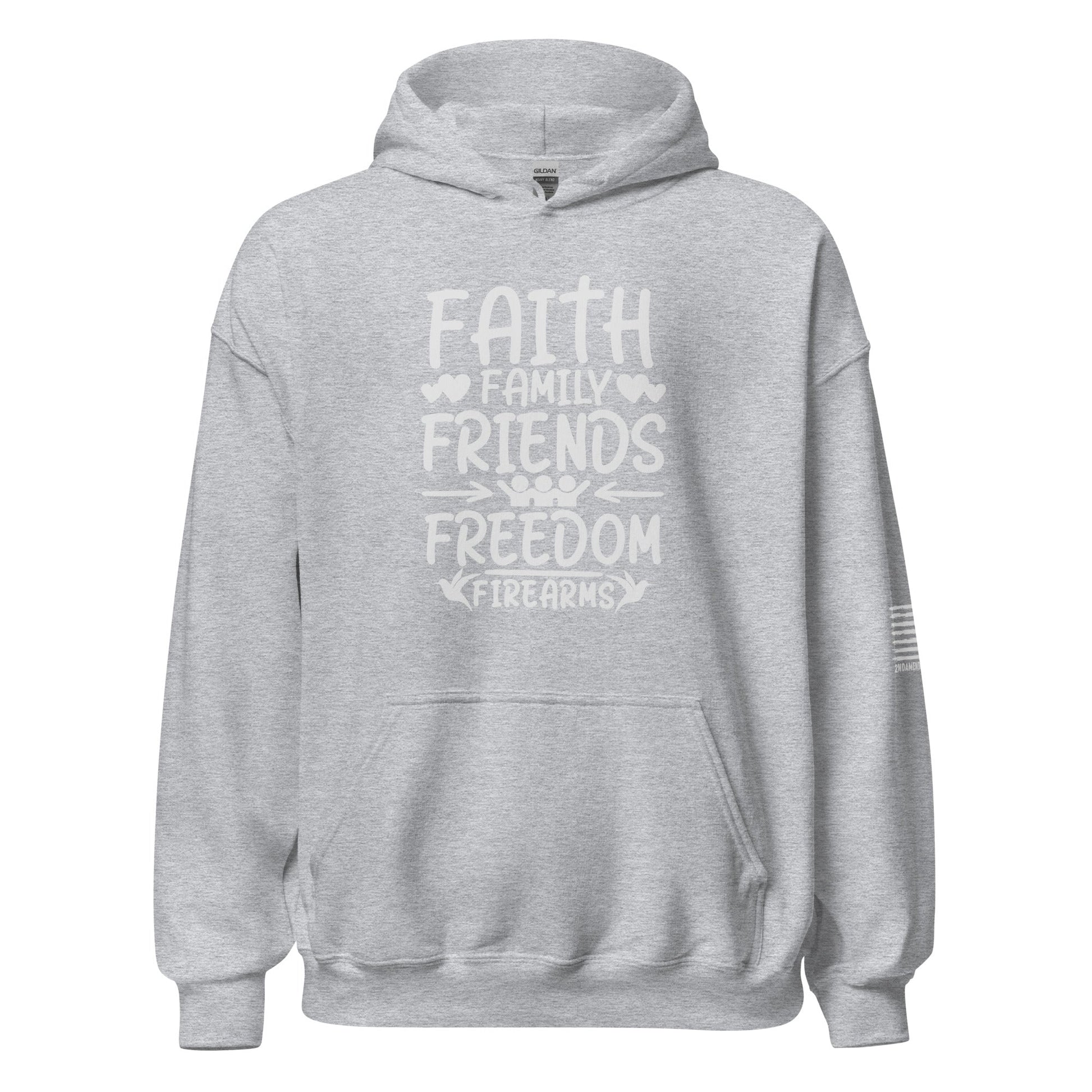 5 Fs - Faith, Family, Friends, Freedom, Firearms - Unisex Hoodie - 2nd Amendment Style