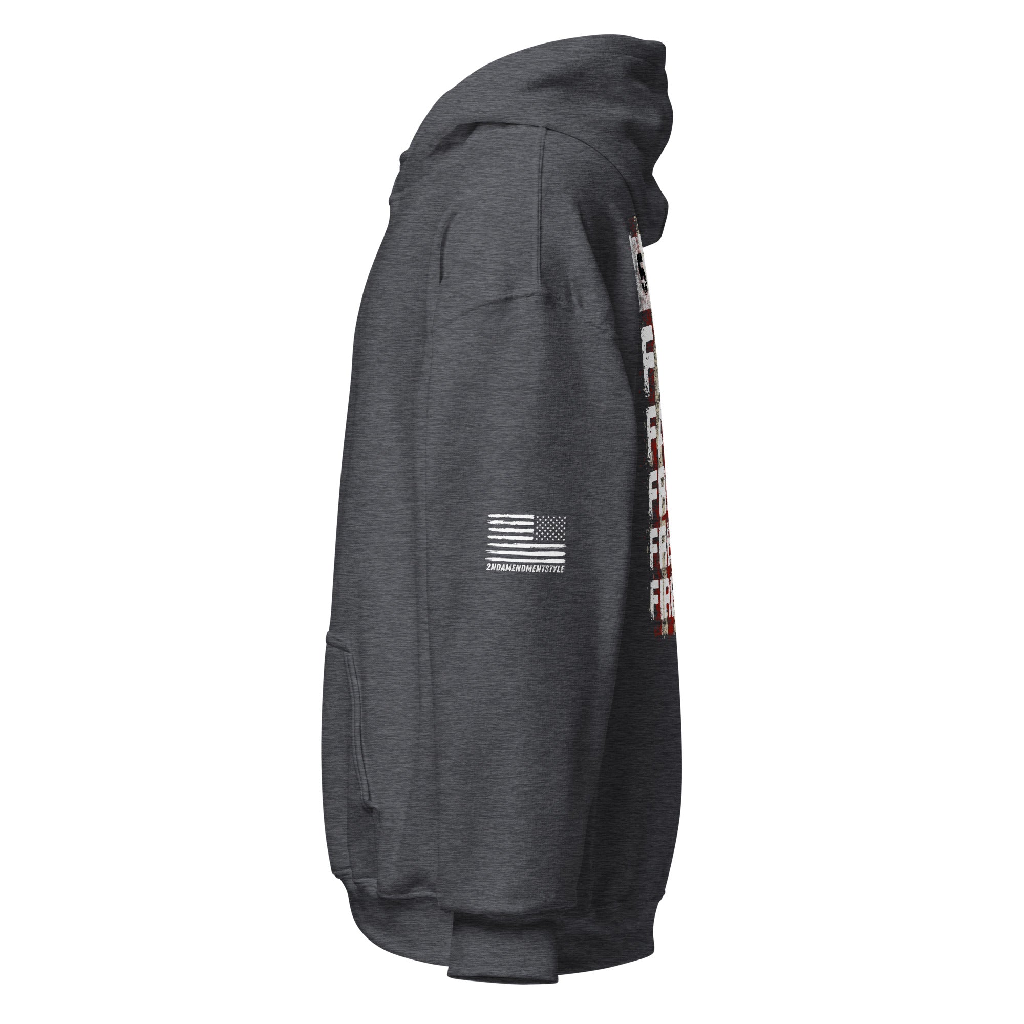 5 Fs - Faith, Family, Friends, Freedom, Firearms - Vertical Flag - Unisex Hoodie - 2nd Amendment Style