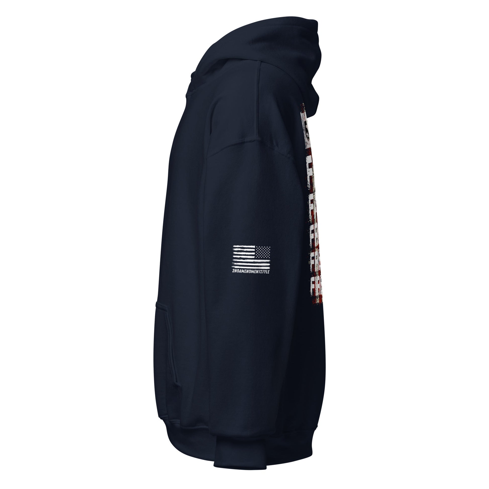 5 Fs - Faith, Family, Friends, Freedom, Firearms - Vertical Flag - Unisex Hoodie - 2nd Amendment Style