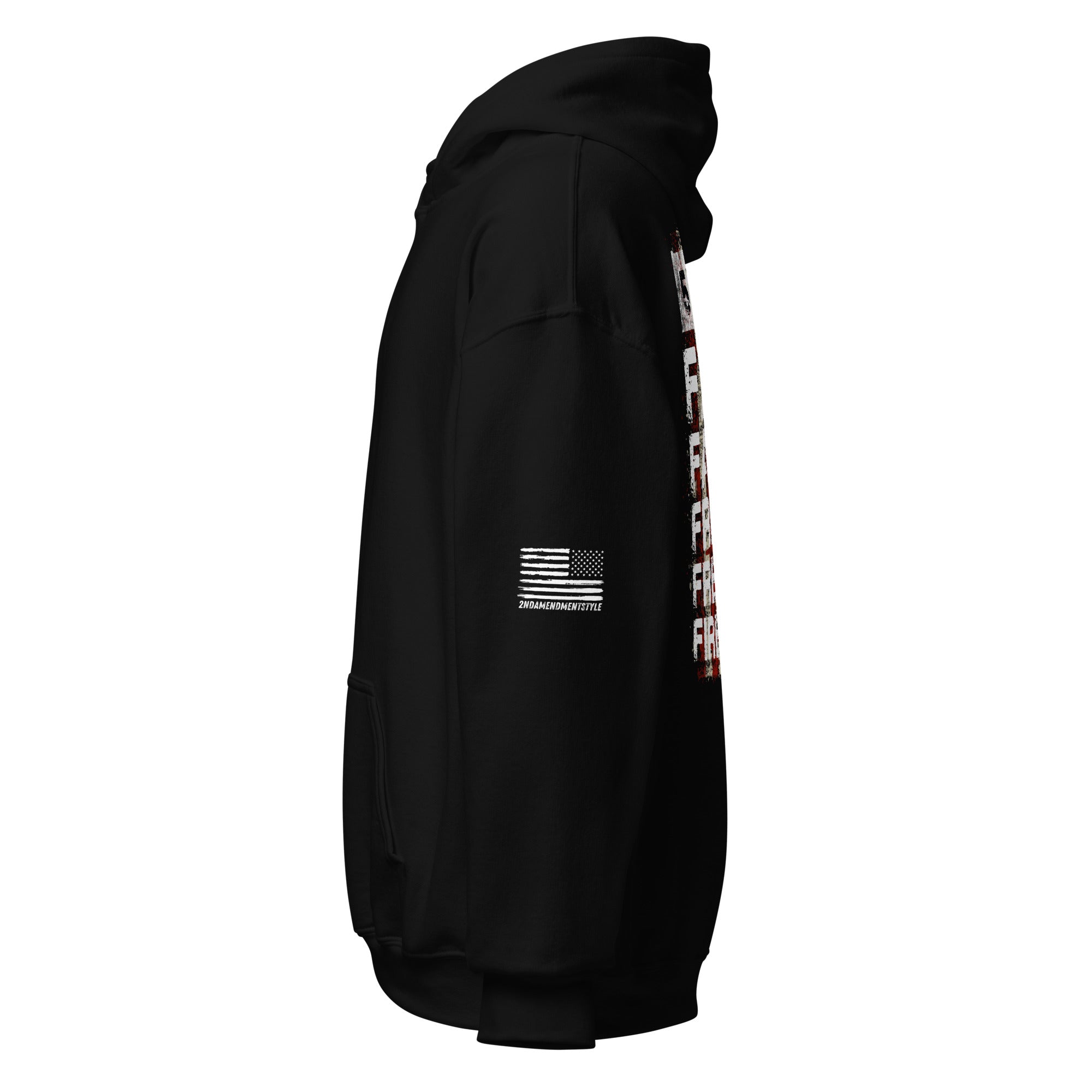 5 Fs - Faith, Family, Friends, Freedom, Firearms - Vertical Flag - Unisex Hoodie - 2nd Amendment Style