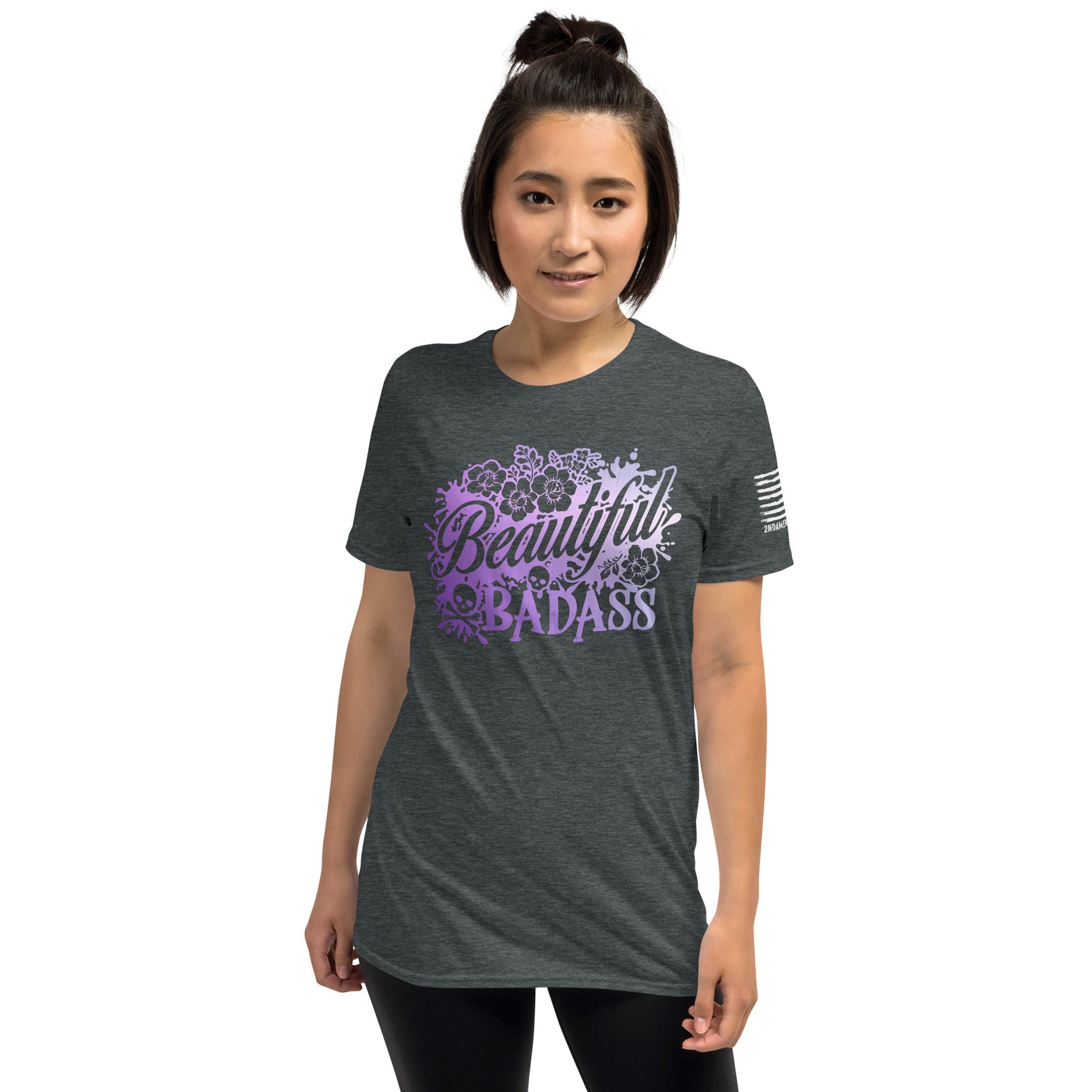 Beautiful Badass - Purple Metal - Short-Sleeve Unisex T-Shirt - 2nd Amendment Style