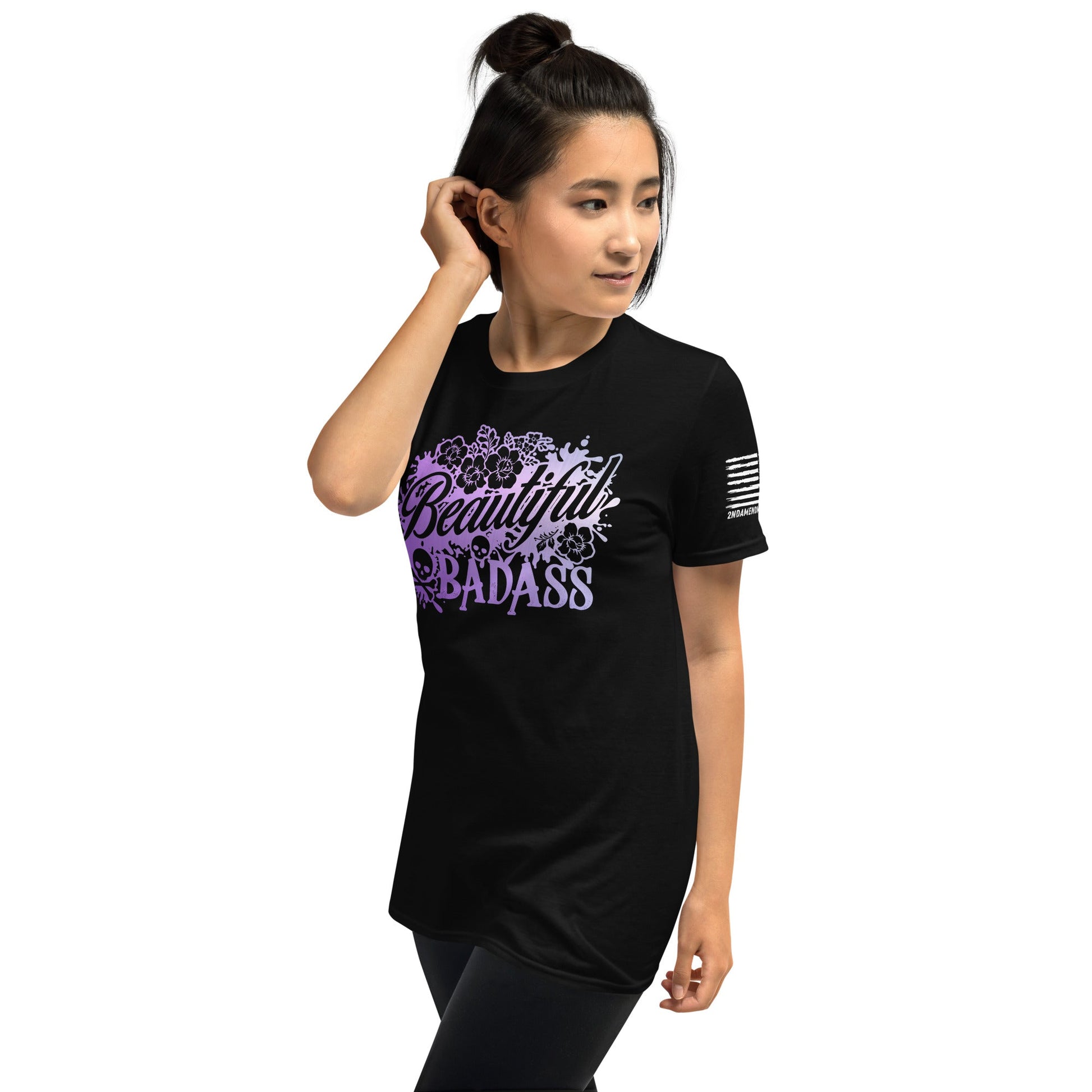 Beautiful Badass - Purple Metal - Short-Sleeve Unisex T-Shirt - 2nd Amendment Style