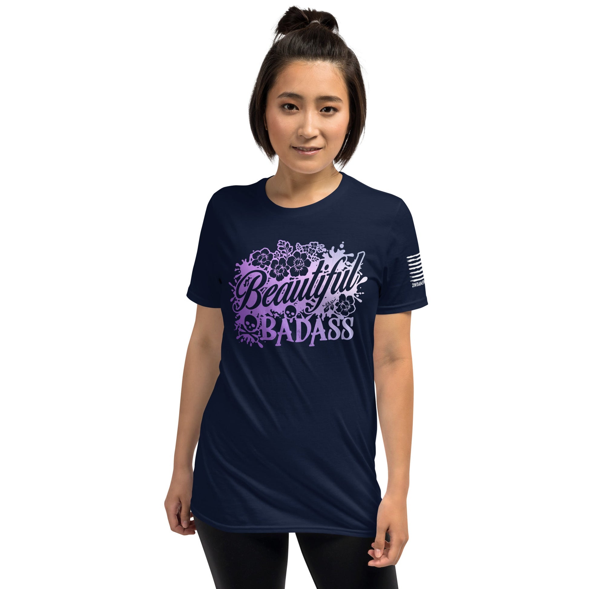 Beautiful Badass - Purple Metal - Short-Sleeve Unisex T-Shirt - 2nd Amendment Style