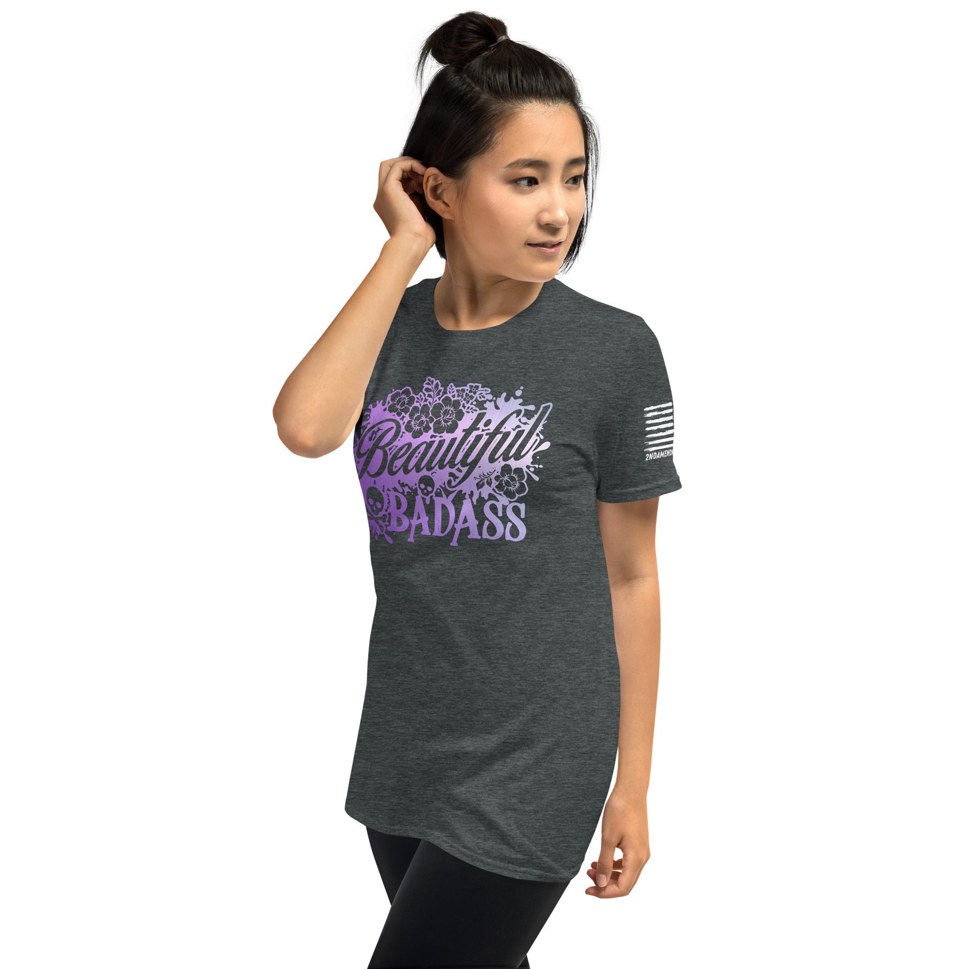 Beautiful Badass - Purple Metal - Short-Sleeve Unisex T-Shirt - 2nd Amendment Style