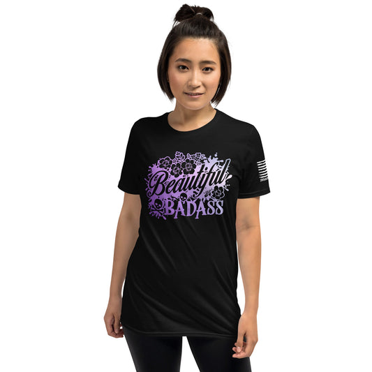 Beautiful Badass - Purple Metal - Short-Sleeve Unisex T-Shirt - 2nd Amendment Style