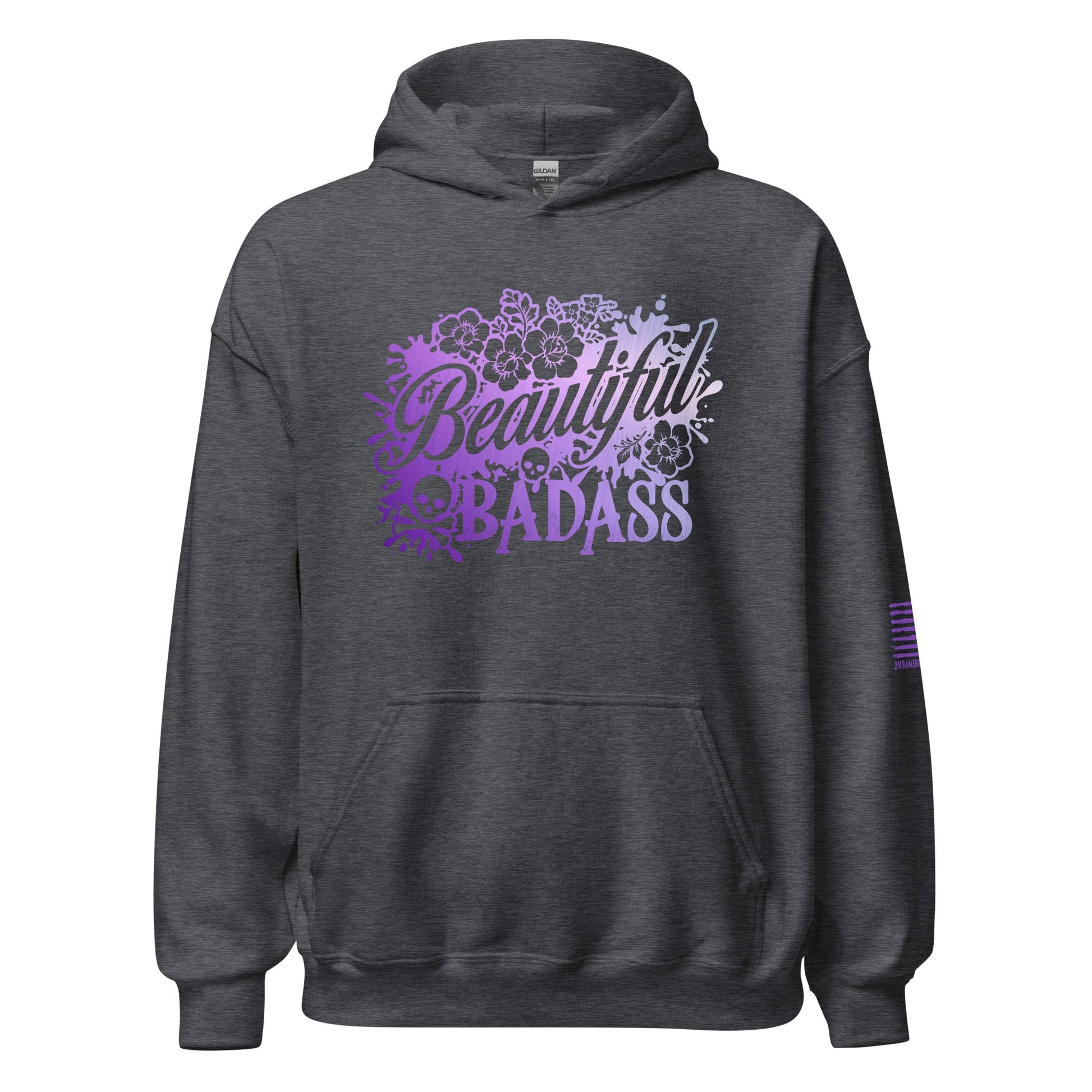 Beautiful Badass - Purple Metal - Unisex Hoodie - 2nd Amendment Style