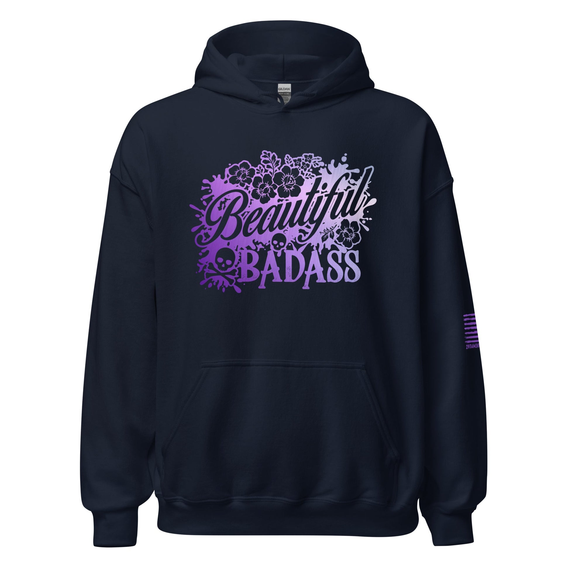 Beautiful Badass - Purple Metal - Unisex Hoodie - 2nd Amendment Style