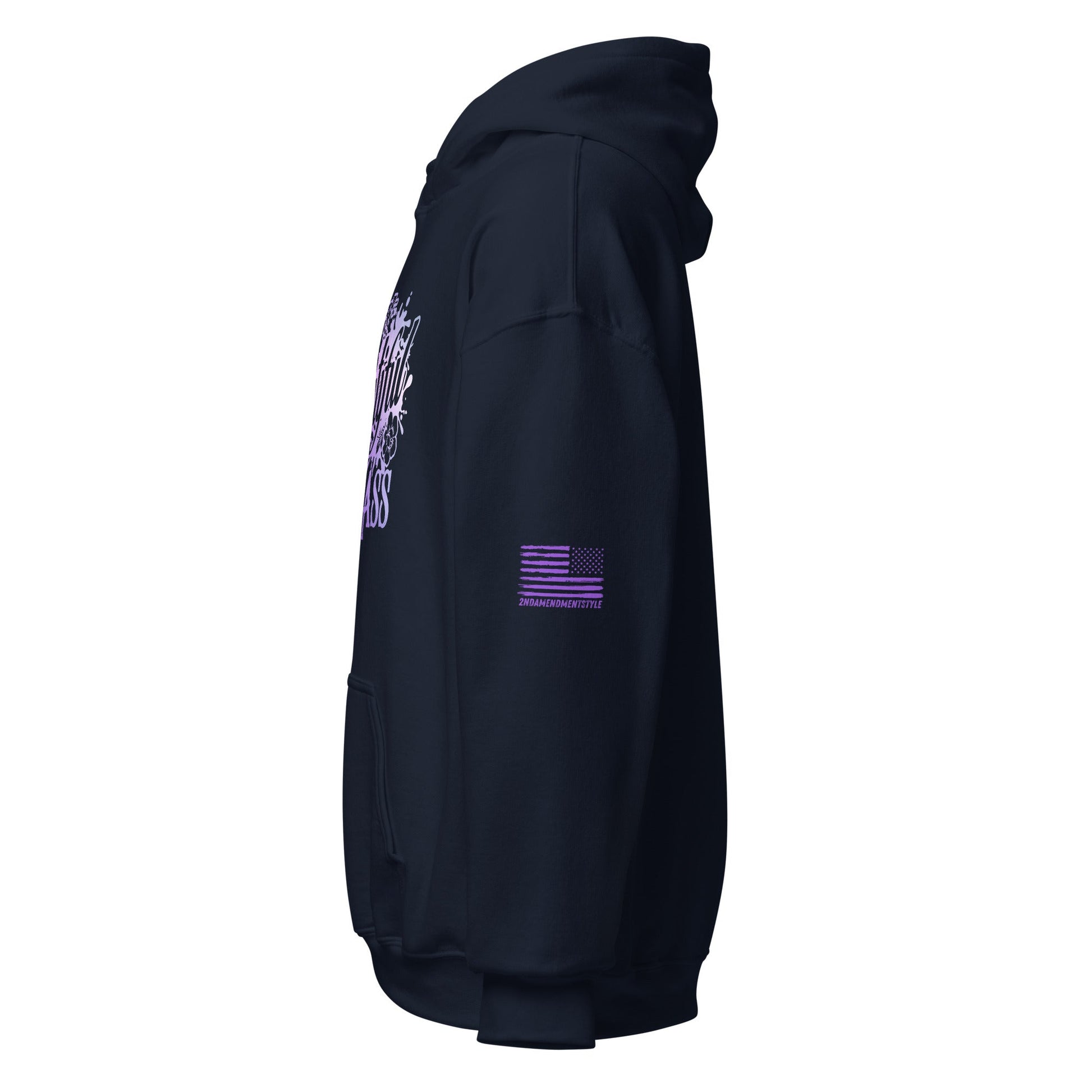 Beautiful Badass - Purple Metal - Unisex Hoodie - 2nd Amendment Style