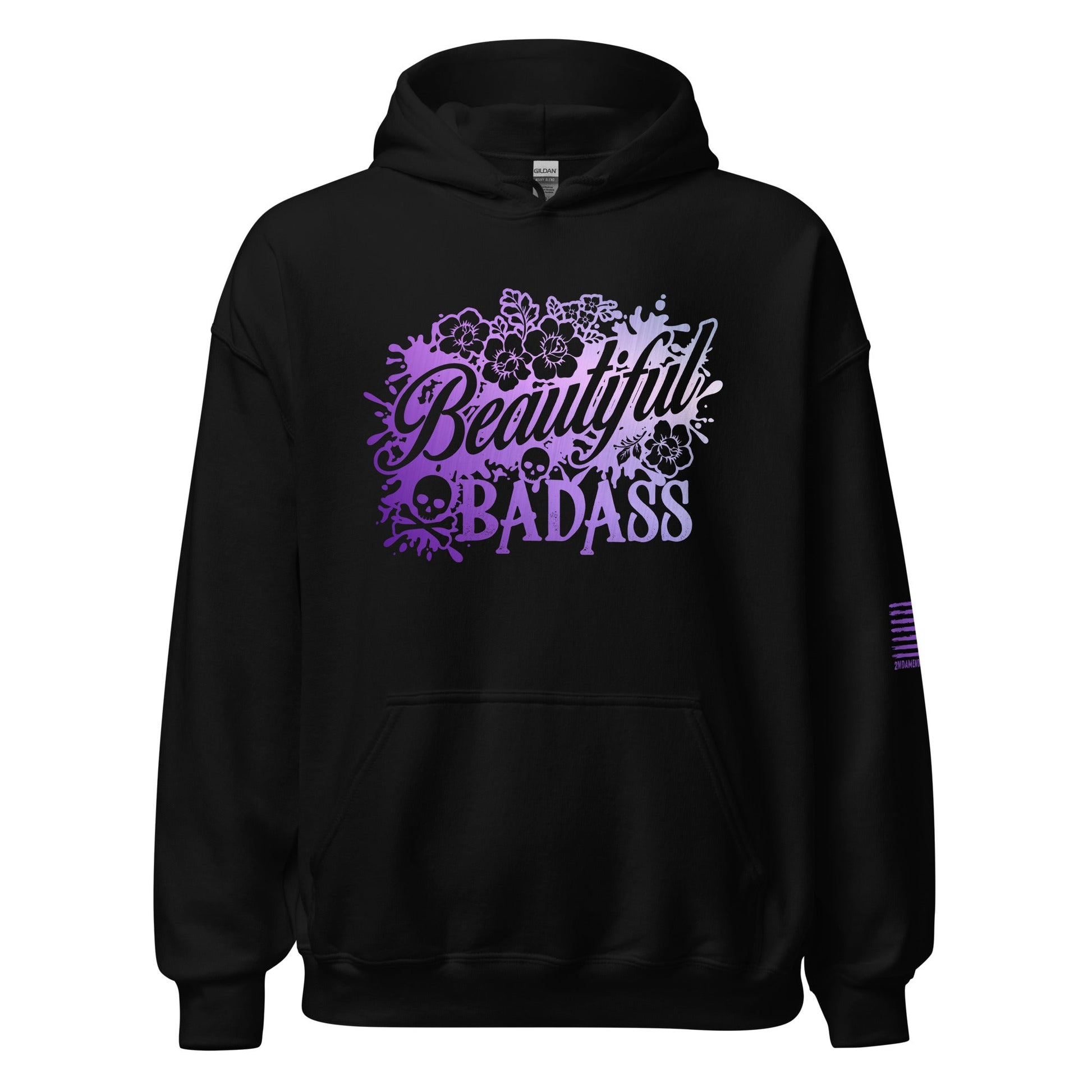 Beautiful Badass - Purple Metal - Unisex Hoodie - 2nd Amendment Style