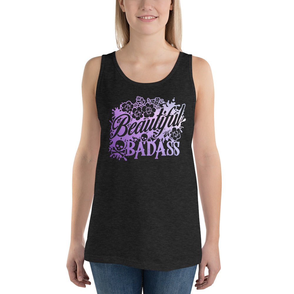 Beautiful Badass - Purple Metal - Unisex Tank Top - 2nd Amendment Style