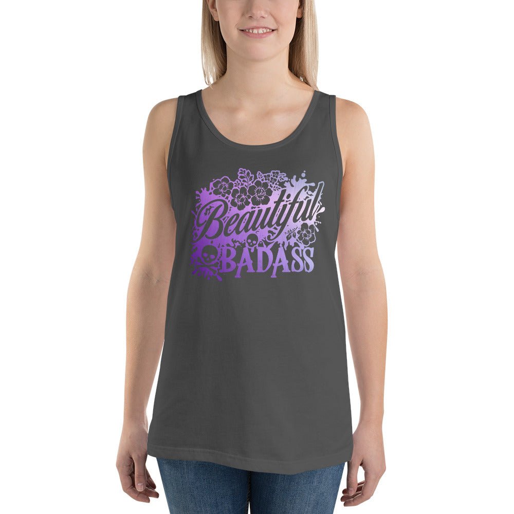 Beautiful Badass - Purple Metal - Unisex Tank Top - 2nd Amendment Style