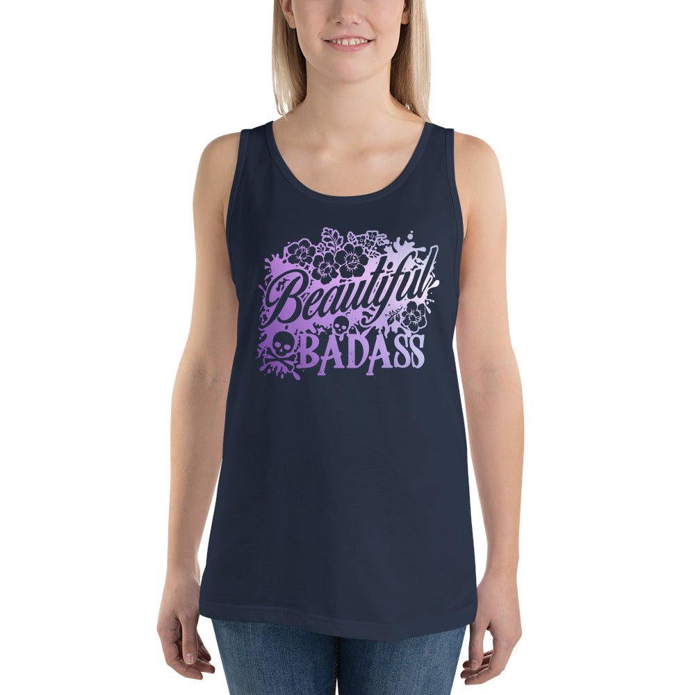 Beautiful Badass - Purple Metal - Unisex Tank Top - 2nd Amendment Style