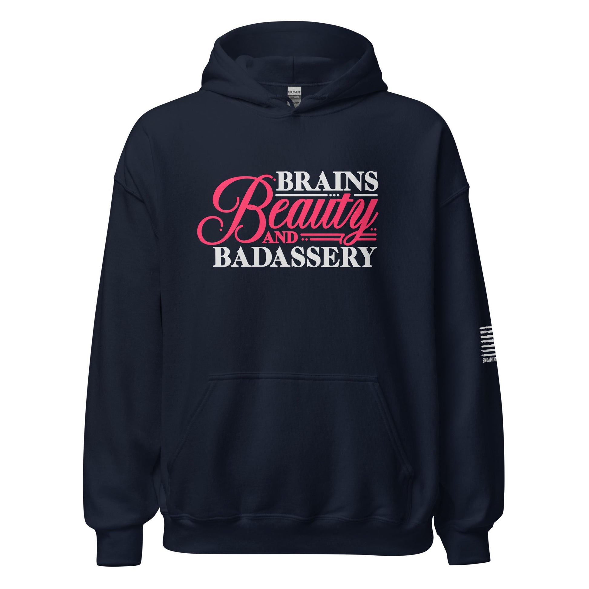 Brains, Beauty, and Badassery - Unisex Hoodie - 2nd Amendment Style