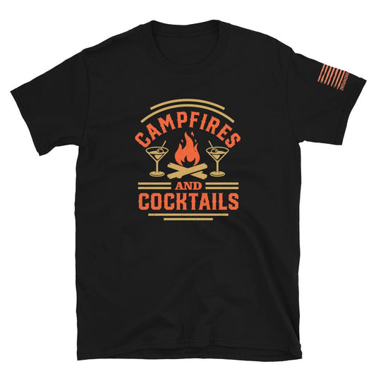 Campfires and Cocktails - Short-Sleeve Unisex T-Shirt - 2nd Amendment Style