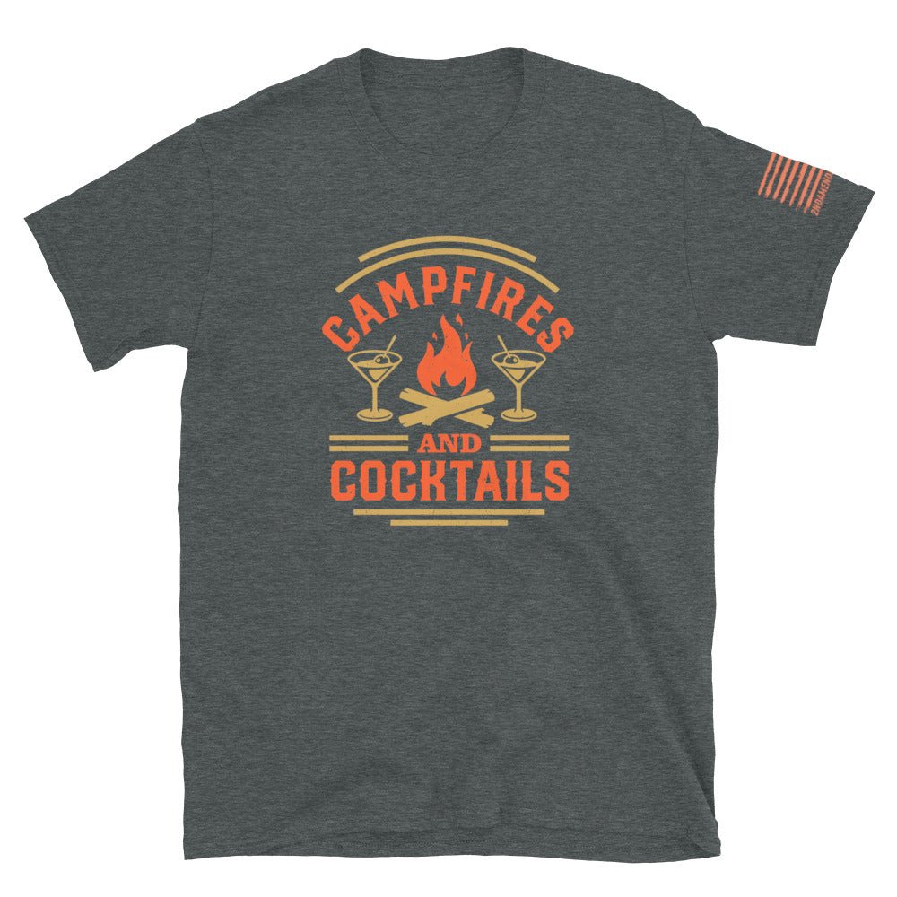 Campfires and Cocktails - Short-Sleeve Unisex T-Shirt - 2nd Amendment Style