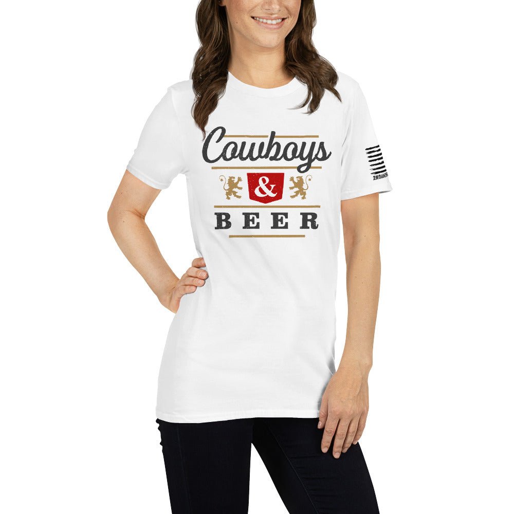 Cowboys and Beer - Short-Sleeve Unisex T-Shirt - 2nd Amendment Style