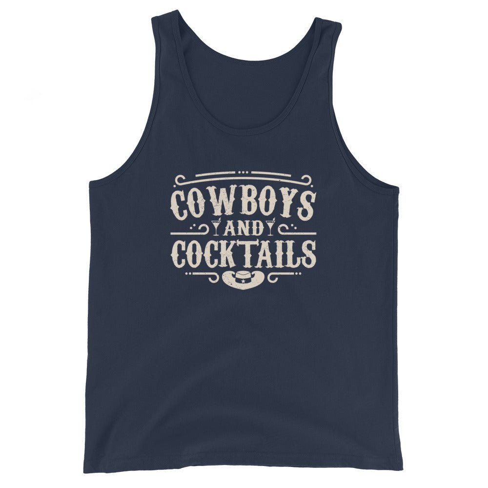 Cowboys and Cocktails - Unisex Tank Top - 2nd Amendment Style