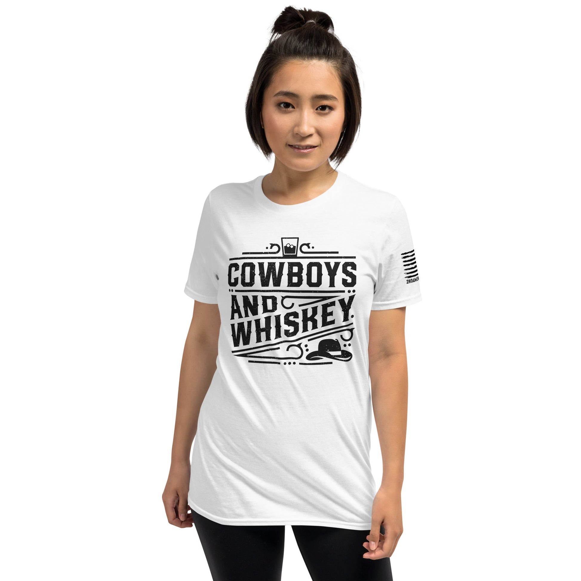 Cowboys and Whiskey - Short-Sleeve Unisex T-Shirt - 2nd Amendment Style