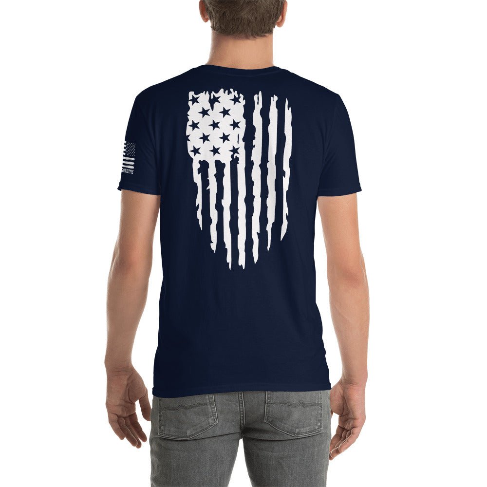 Distressed American Flag III - Short-Sleeve Unisex T-Shirt - 2nd Amendment Style