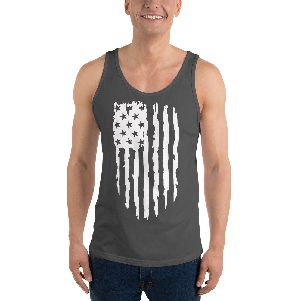 Distressed American Flag III - Unisex Tank Top - 2nd Amendment Style