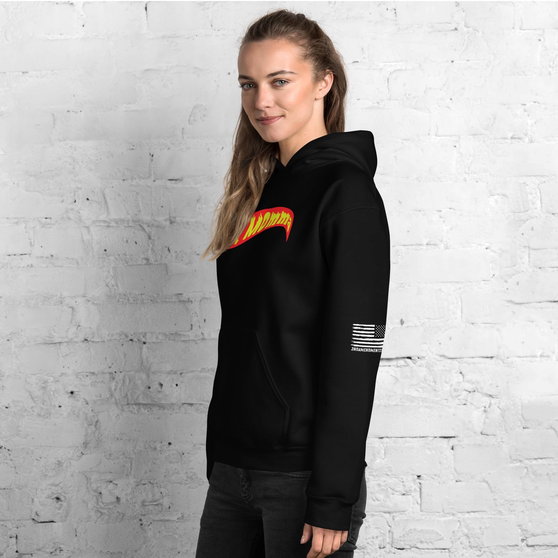 Hot Momma - Racecar Flame - Unisex Hoodie - 2nd Amendment Style