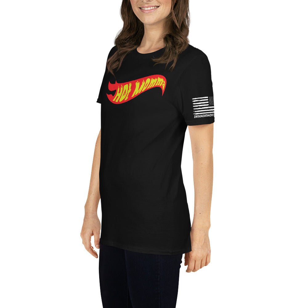 Hot Momma - Racing Flame - Short-Sleeve Unisex T-Shirt - 2nd Amendment Style