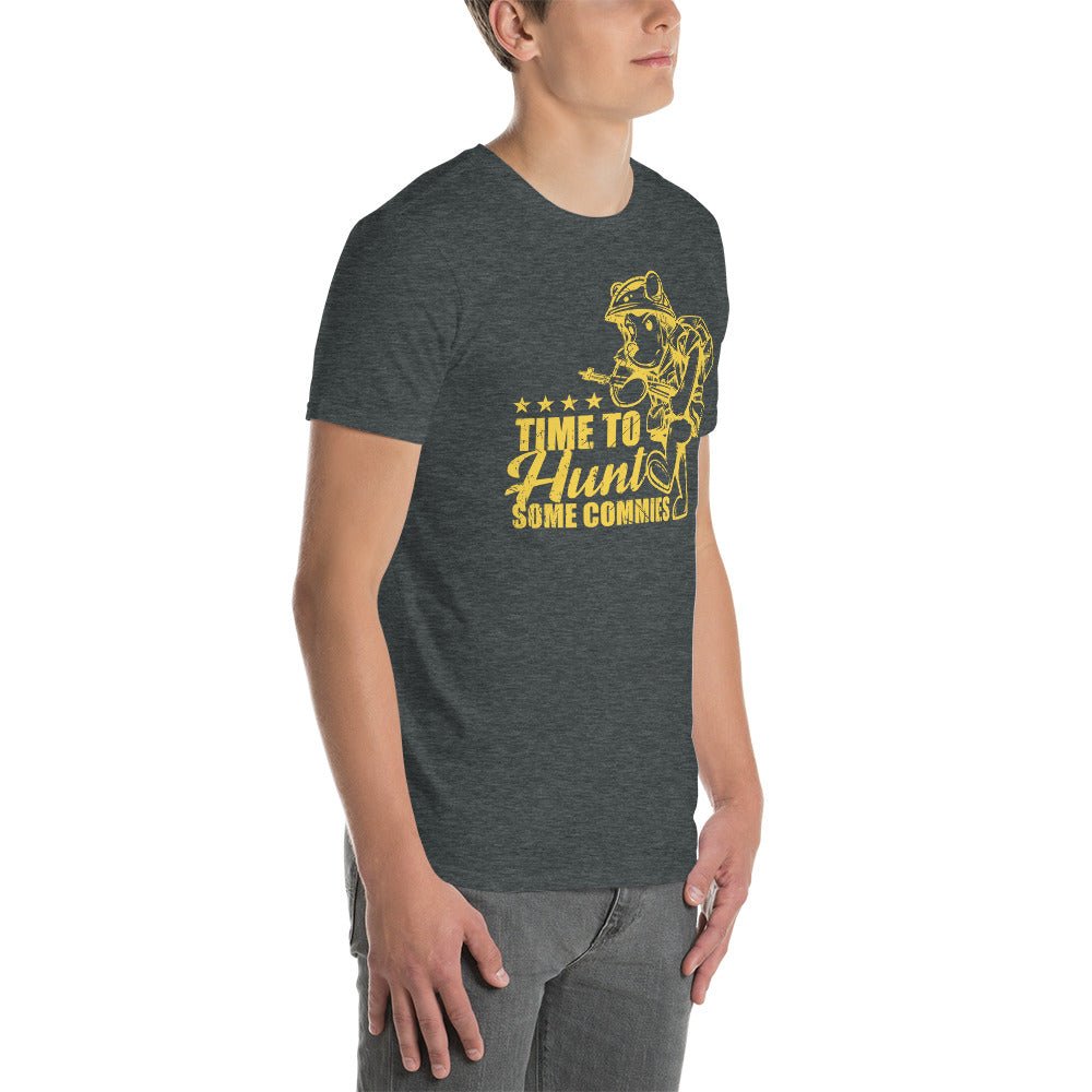 Military Pooh Bear - Time to Hunt - Short-Sleeve Unisex T-Shirt - 2nd Amendment Style