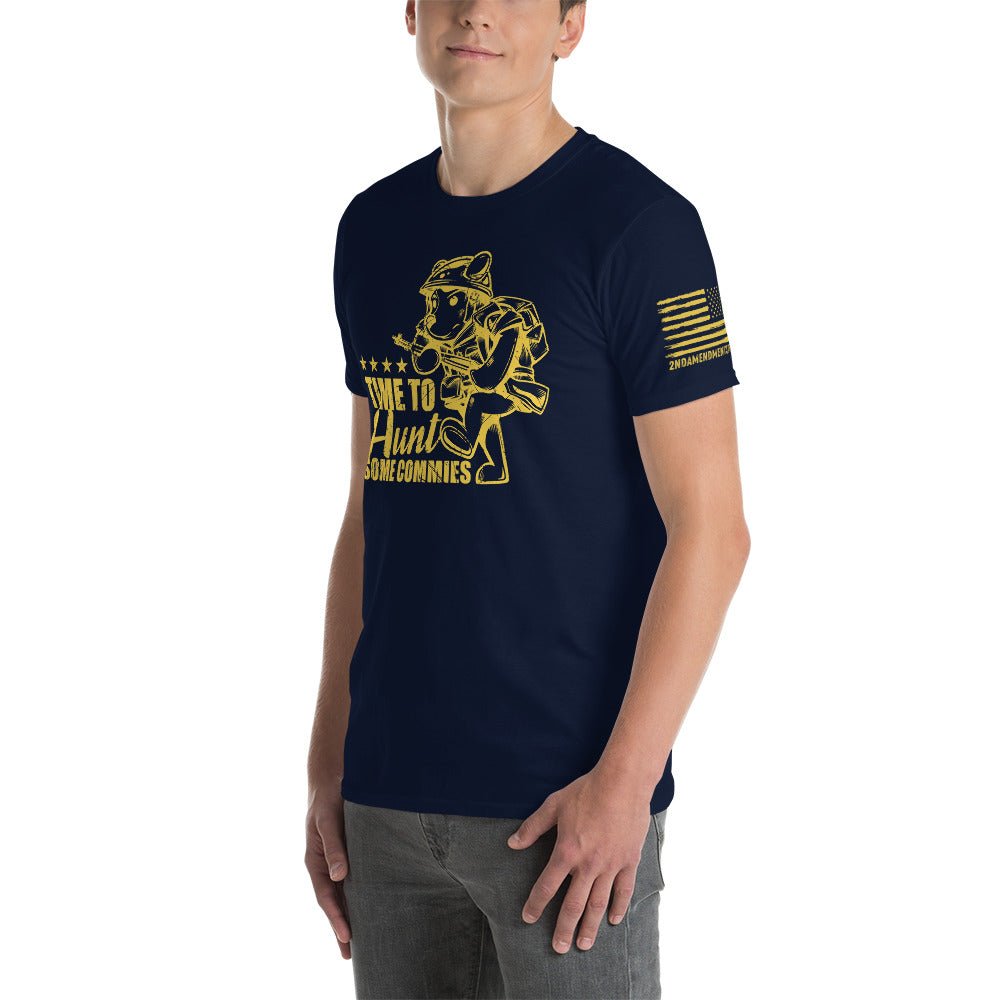 Military Pooh Bear - Time to Hunt - Short-Sleeve Unisex T-Shirt - 2nd Amendment Style