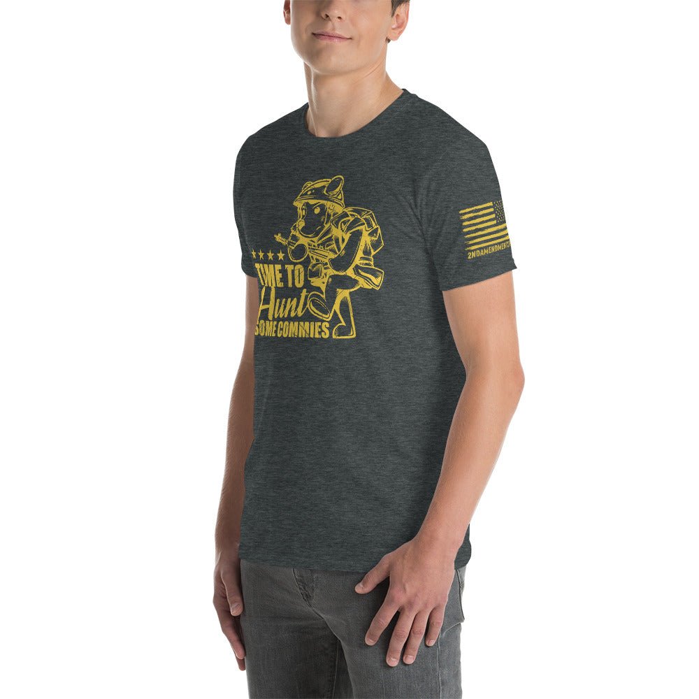 Military Pooh Bear - Time to Hunt - Short-Sleeve Unisex T-Shirt - 2nd Amendment Style