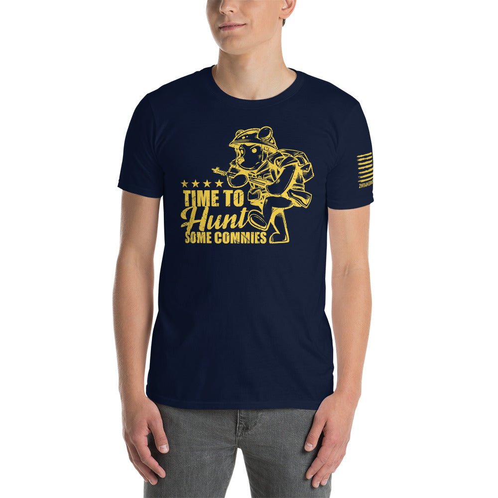 Military Pooh Bear - Time to Hunt - Short-Sleeve Unisex T-Shirt - 2nd Amendment Style