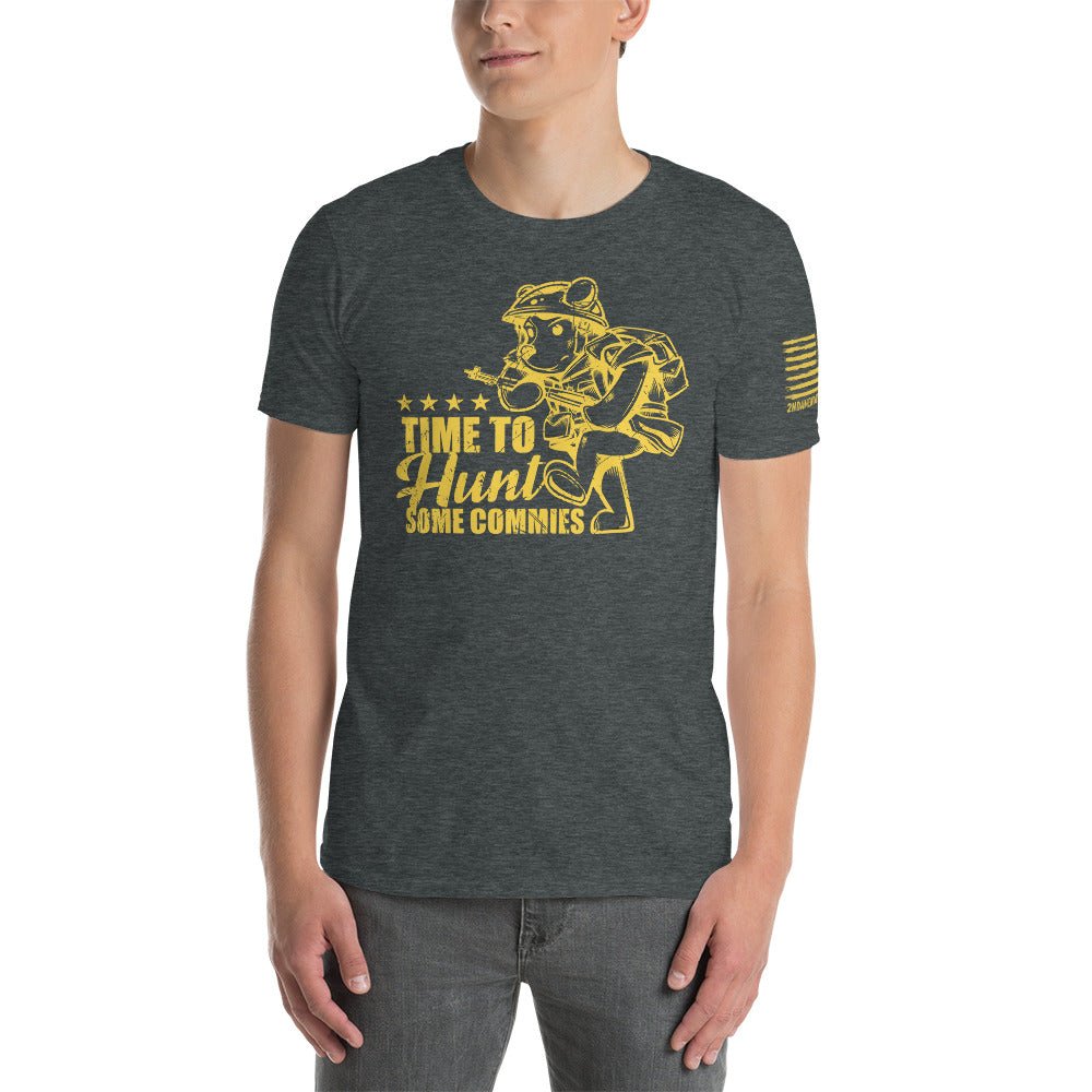 Military Pooh Bear - Time to Hunt - Short-Sleeve Unisex T-Shirt - 2nd Amendment Style