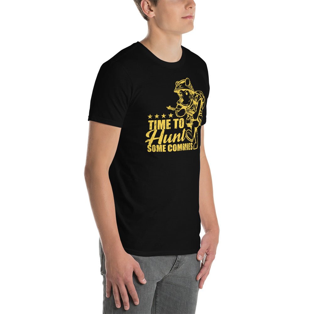 Military Pooh Bear - Time to Hunt - Short-Sleeve Unisex T-Shirt - 2nd Amendment Style