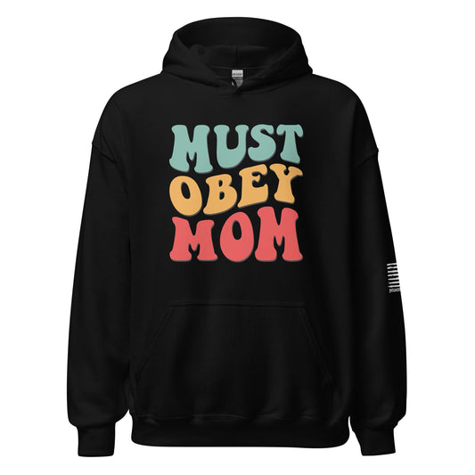 M.O.M. - Must Obey Mom - Groovy - Unisex Hoodie - 2nd Amendment Style