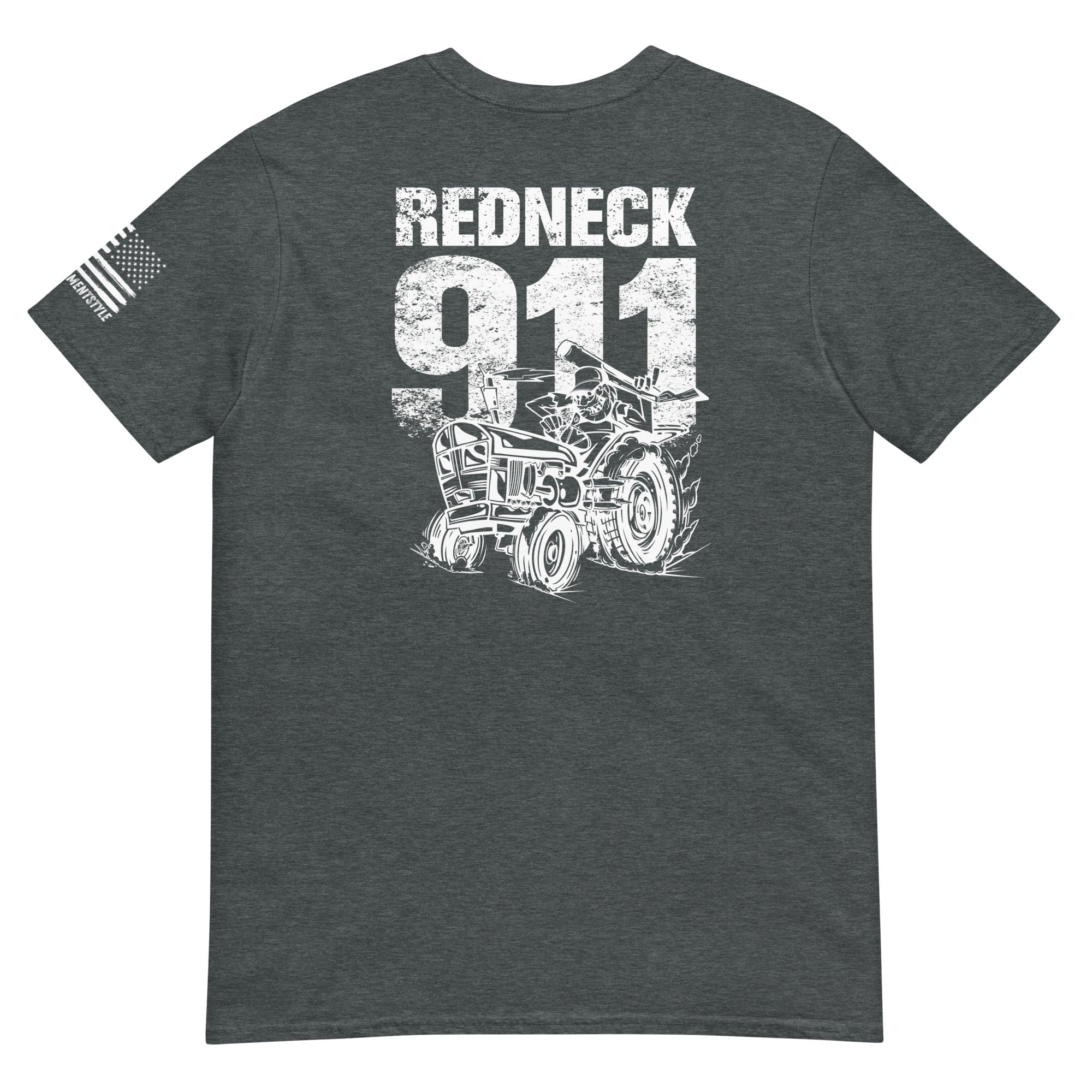 Redneck 911 - Back Placement - Short-Sleeve Unisex T-Shirt - 2nd Amendment Style