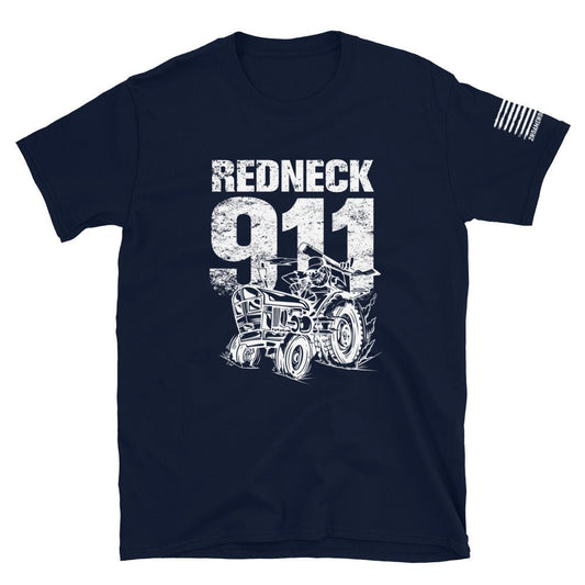 Redneck 911 - Front Placement - Short-Sleeve Unisex T-Shirt - 2nd Amendment Style