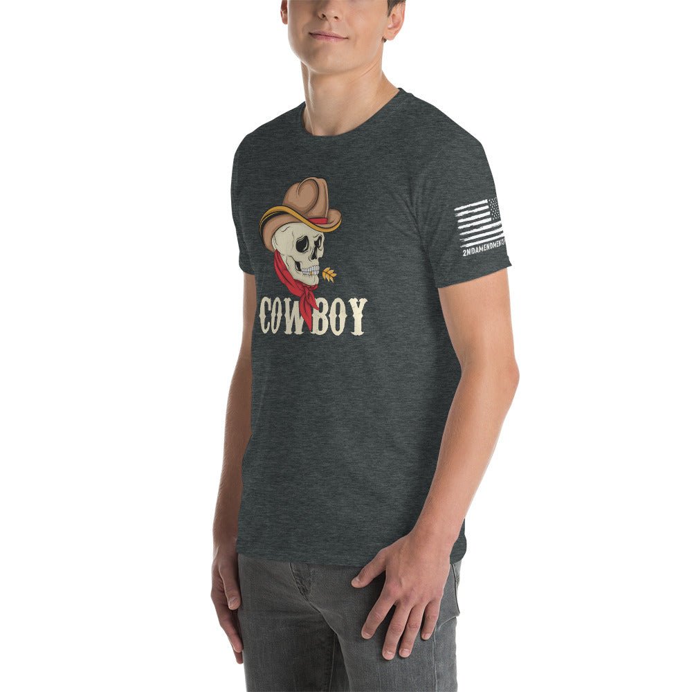 Vintage Skeleton Cowboy - Short-Sleeve Unisex T-Shirt - 2nd Amendment Style