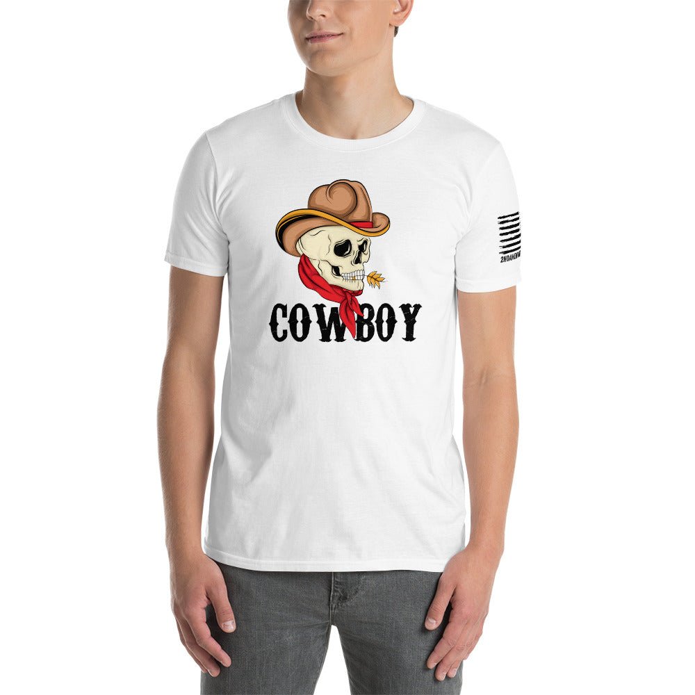 Vintage Skeleton Cowboy - Short-Sleeve Unisex T-Shirt - 2nd Amendment Style