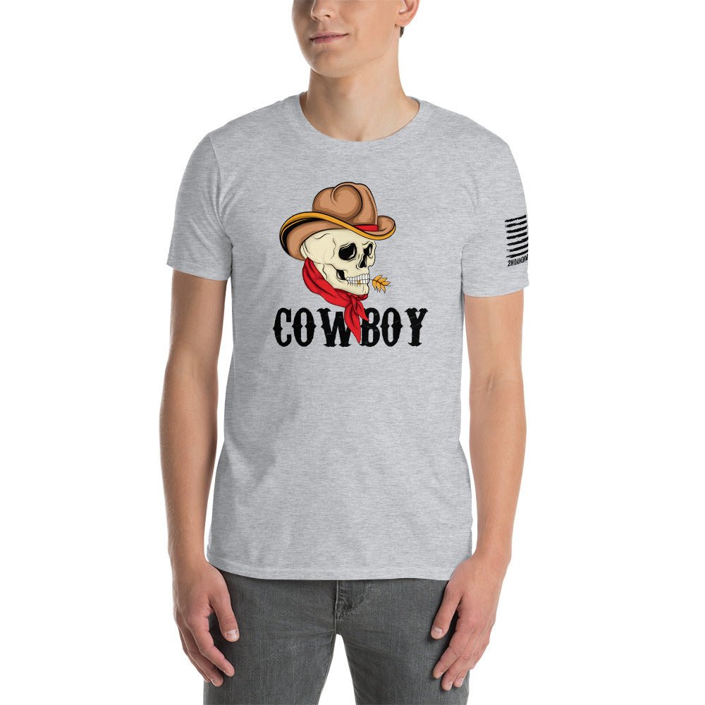 Vintage Skeleton Cowboy - Short-Sleeve Unisex T-Shirt - 2nd Amendment Style