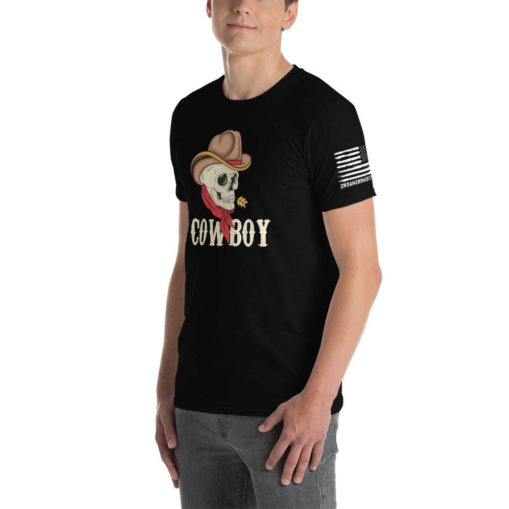 Vintage Skeleton Cowboy - Short-Sleeve Unisex T-Shirt - 2nd Amendment Style