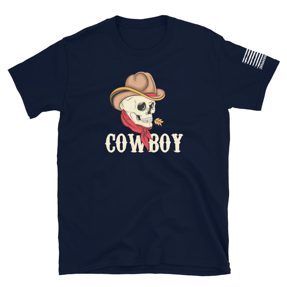 Vintage Skeleton Cowboy - Short-Sleeve Unisex T-Shirt - 2nd Amendment Style