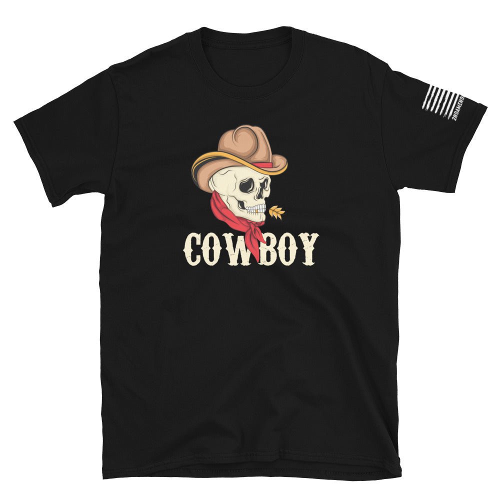 Vintage Skeleton Cowboy - Short-Sleeve Unisex T-Shirt - 2nd Amendment Style